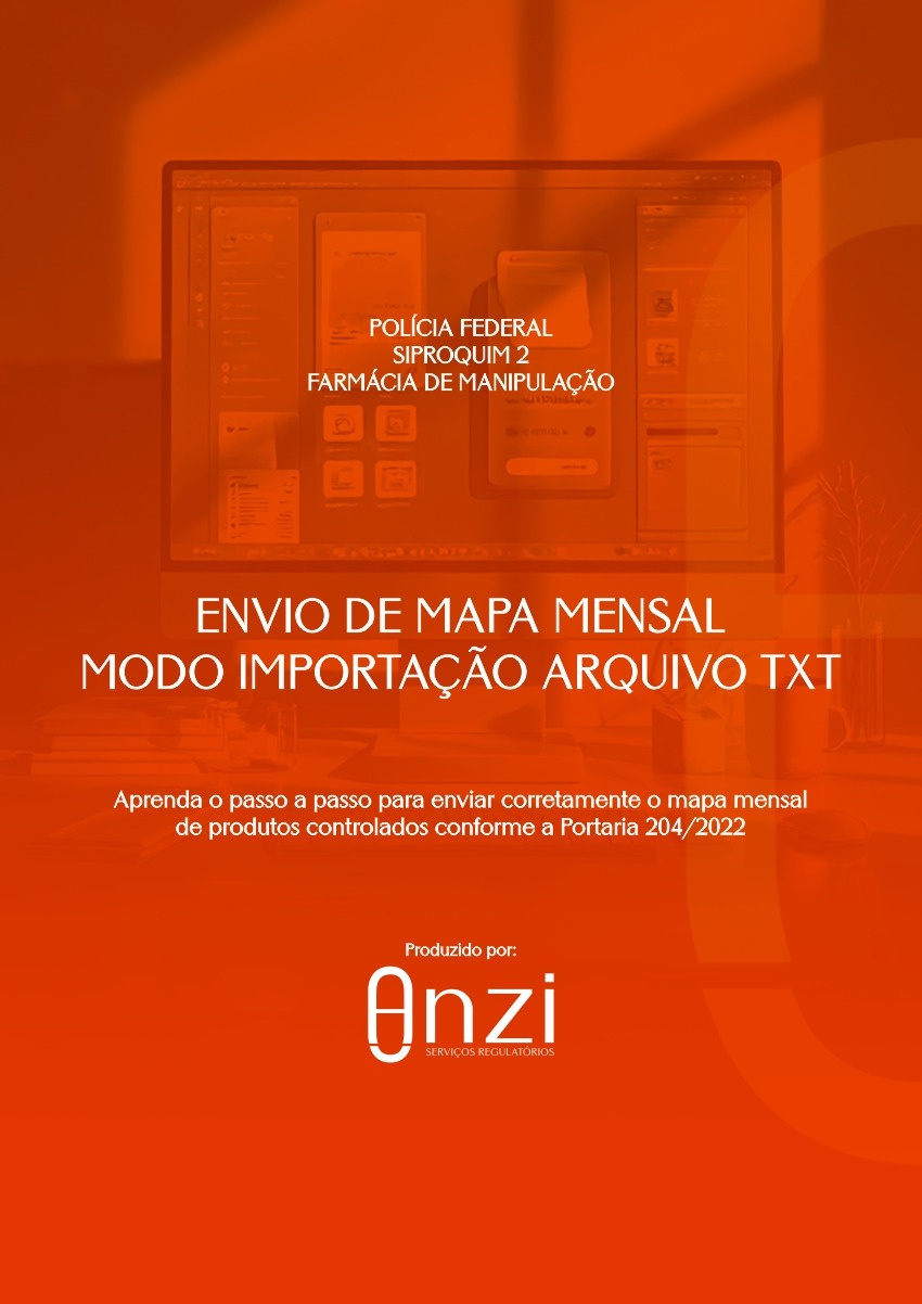 Envio de Mapa Mensal no Siproquim 2 - Importação Arquivo - Passo a Passo